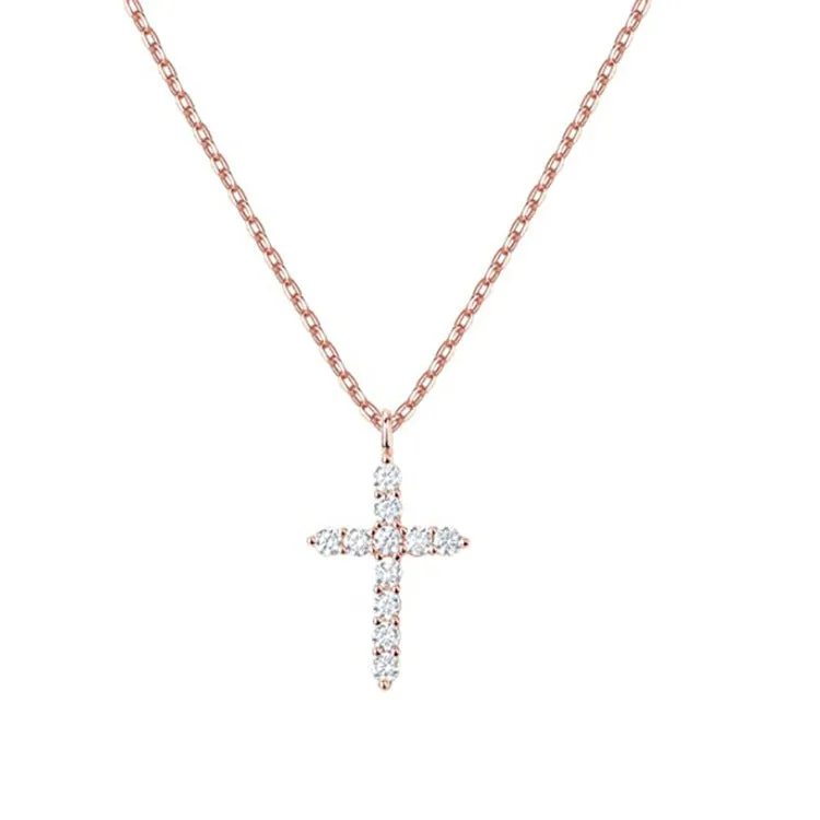 Cubic Zirconia Cross Necklace