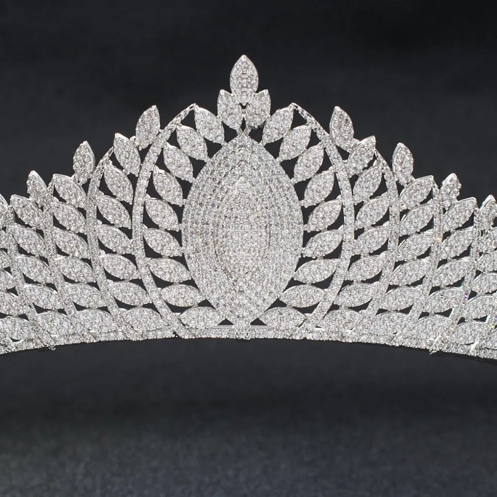 Cubic zirconia wedding bridal tiara diadem hair jewelry CH10203