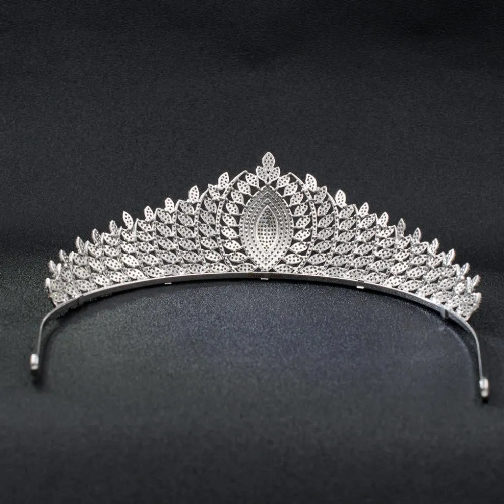 Cubic zirconia wedding bridal tiara diadem hair jewelry CH10203