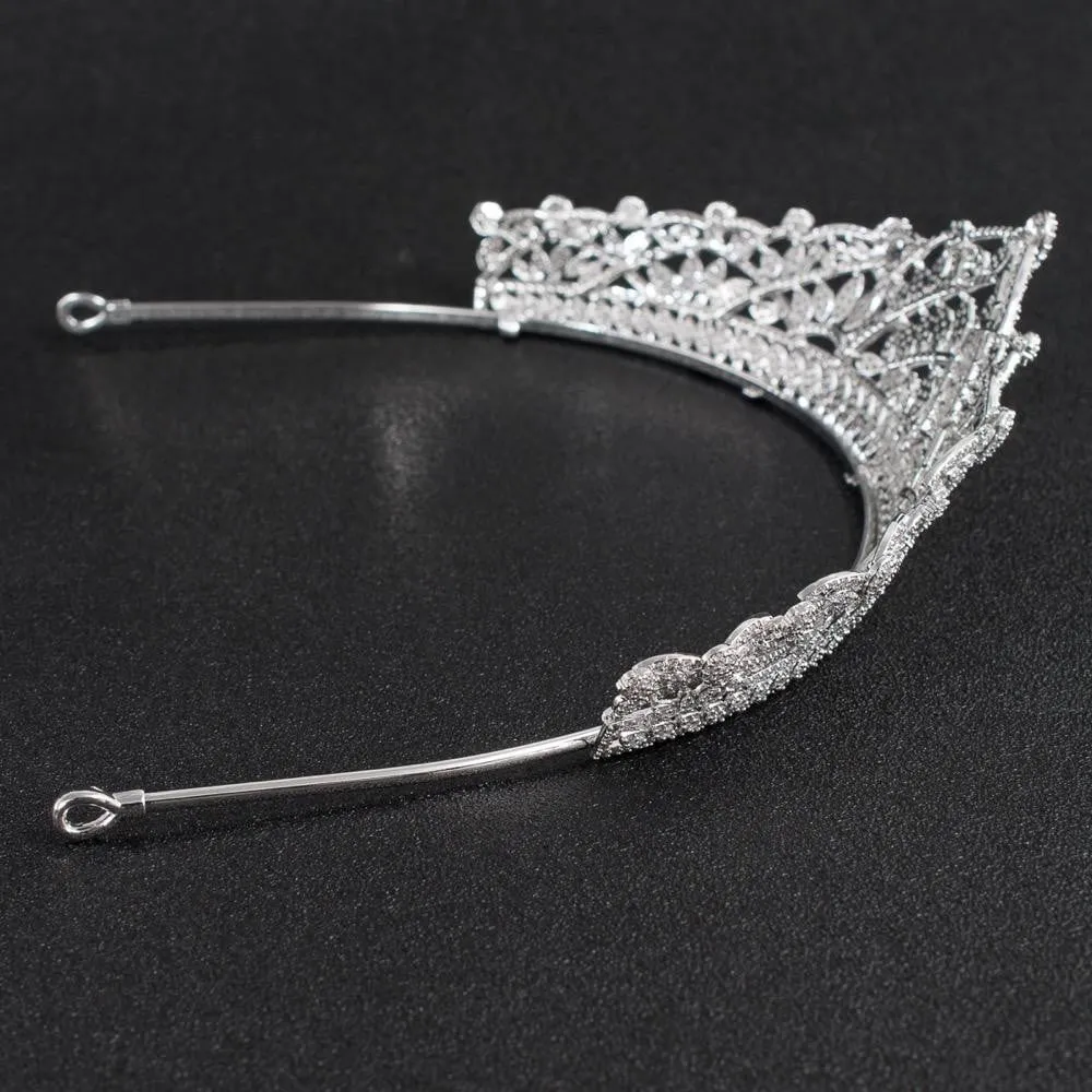 Cubic zirconia wedding bridal tiara diadem hair jewelry CH10211