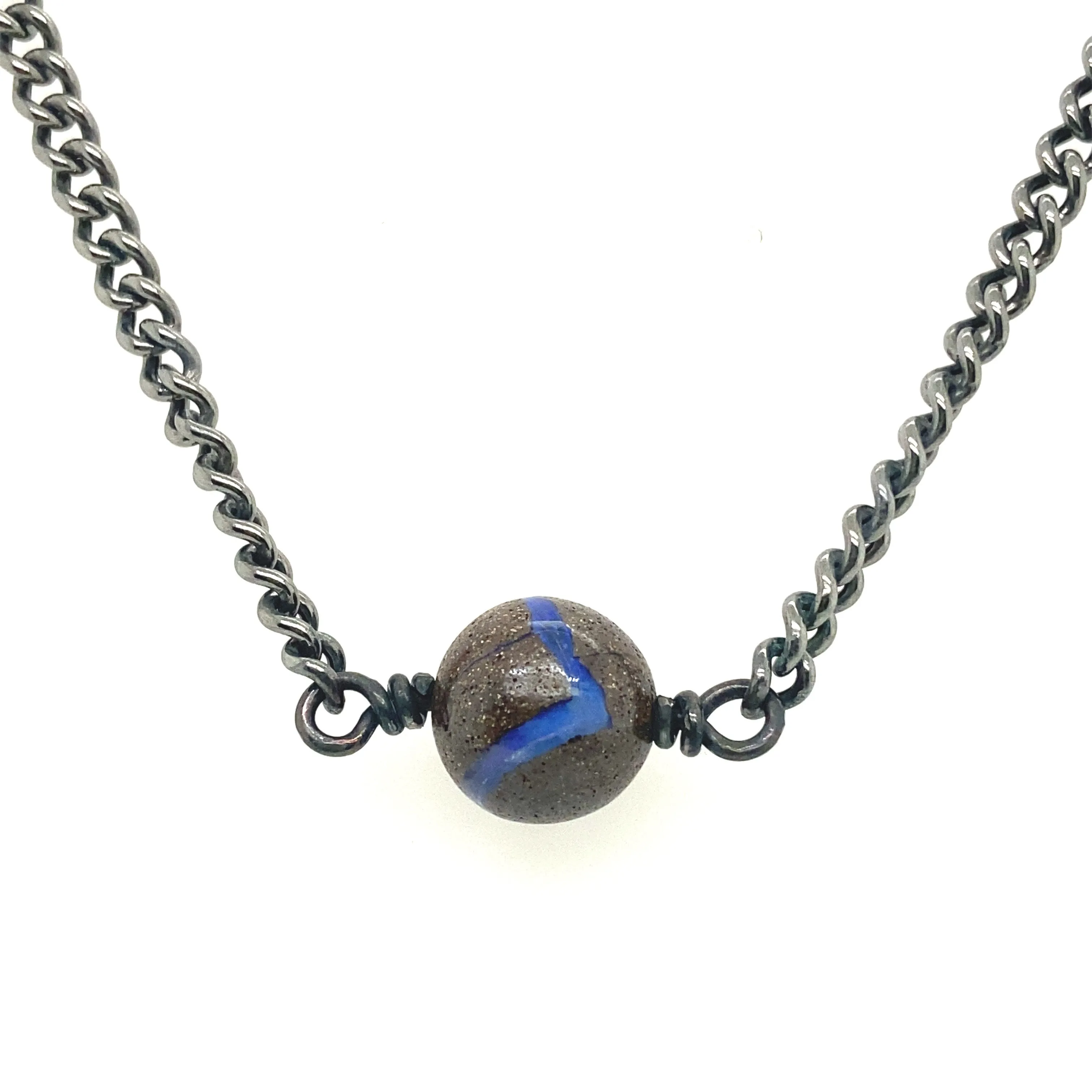 Curb Chain Boulder Opal Necklace