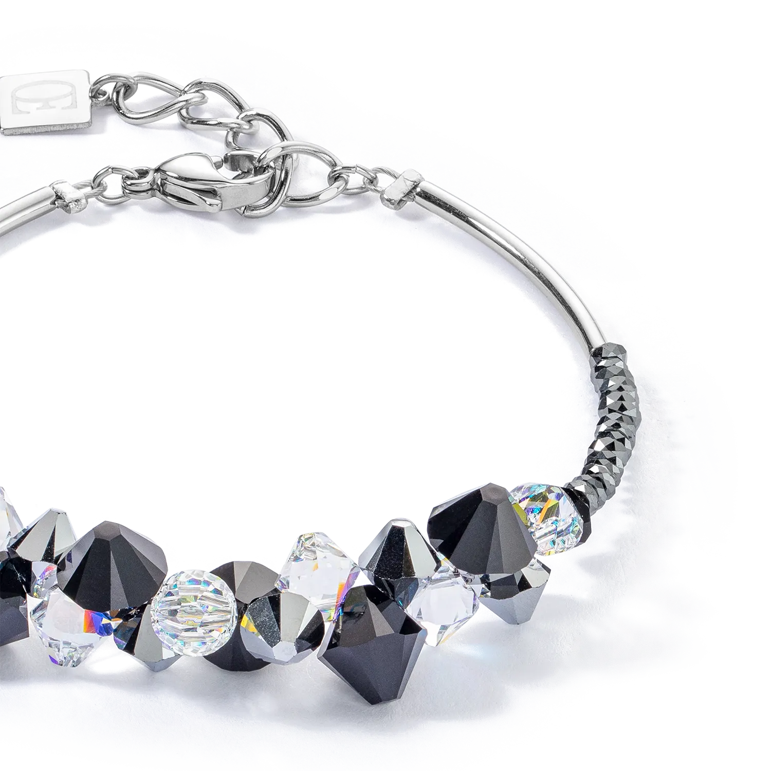 Dancing Crystals Update bracelet silver-black