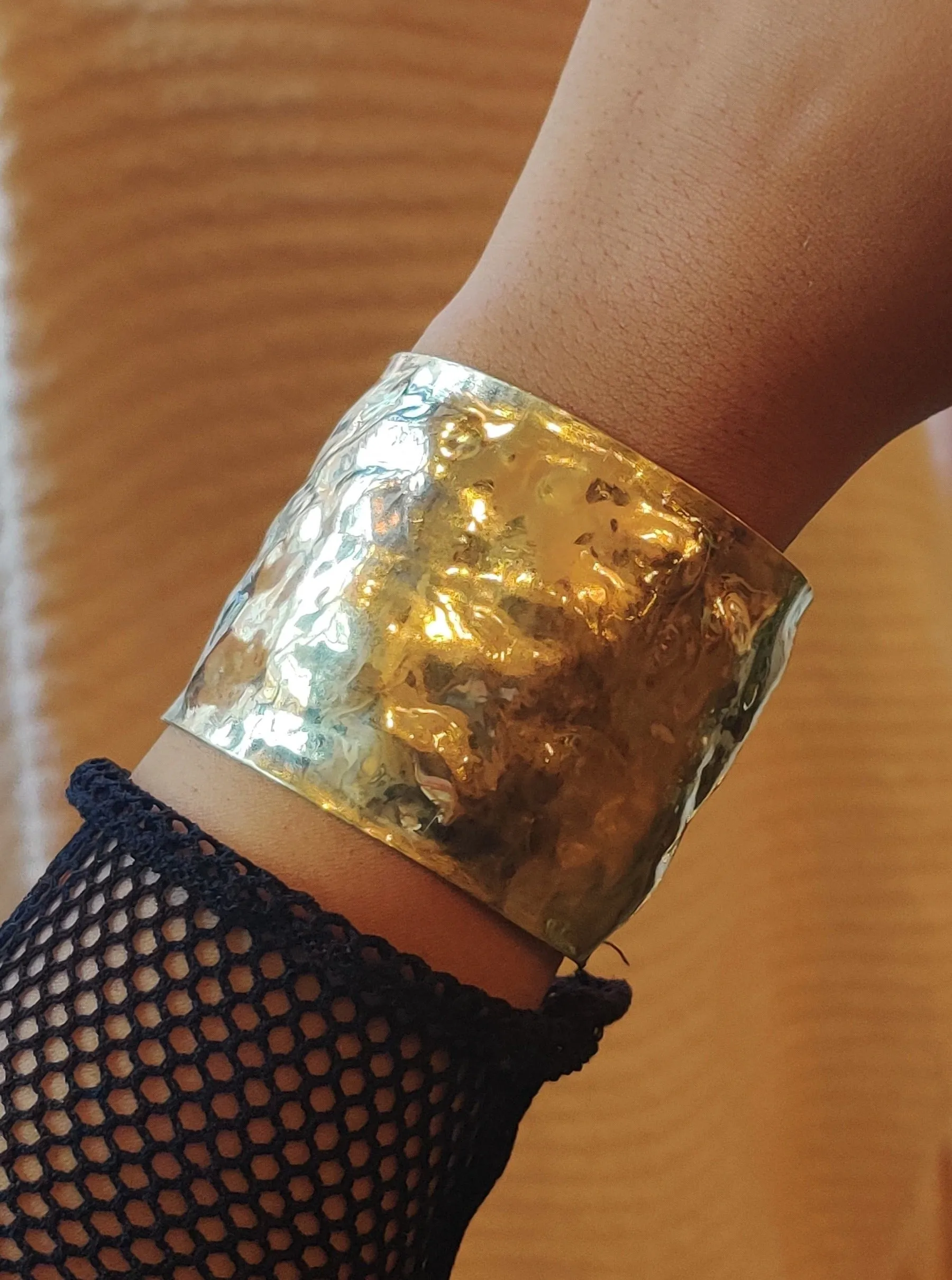 Dennis Higgins Textured Vermeil Cuff