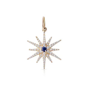 DIAMOND STAR CHARM WITH SAPPHIRE