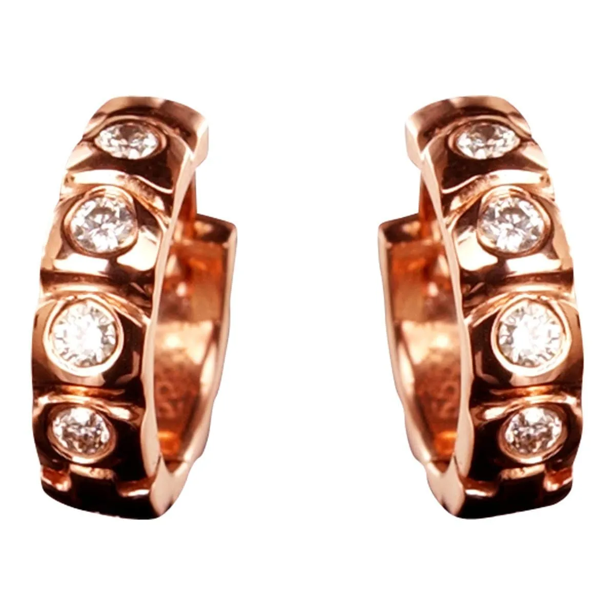 Earrings - Diamond Huggies in 18-Karat Gold - RED GOLD®