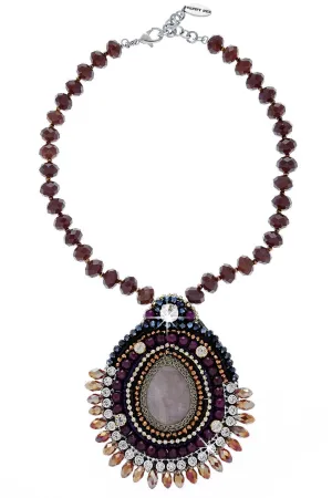 ELEANOR Dark Shine Crystal Necklace