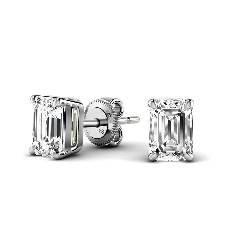 Extravagant 0.80CT Diamond Stud Earrings in 14KT White Gold