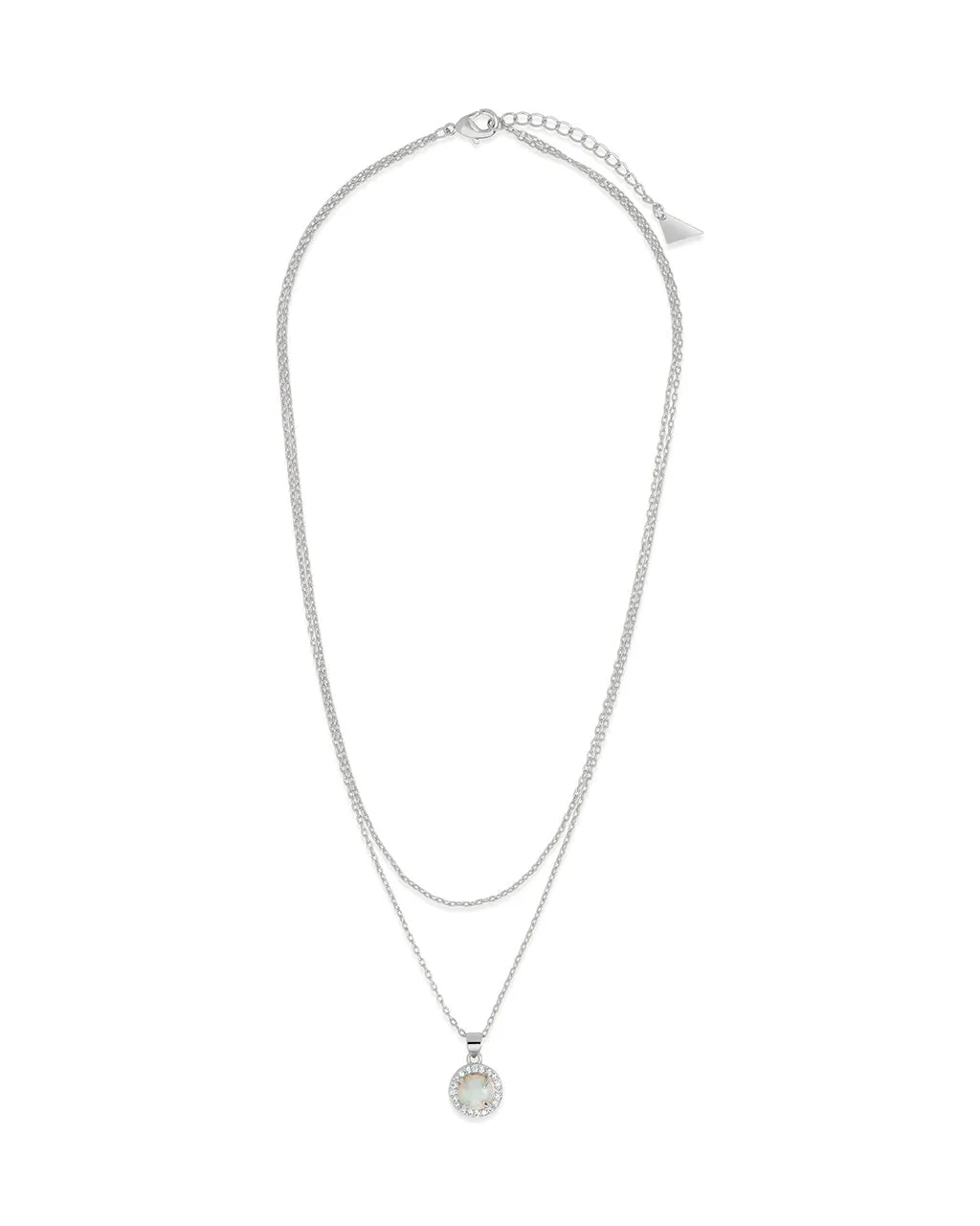 Fabienne CZ & Opal Charm Layered Necklace