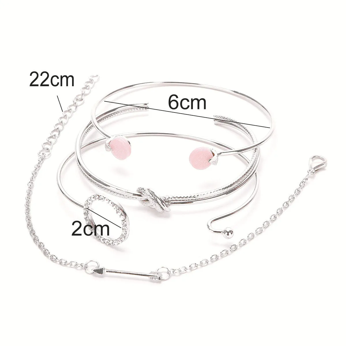 Fashion Round Alloy Arrow Bracelet Four-piece Set