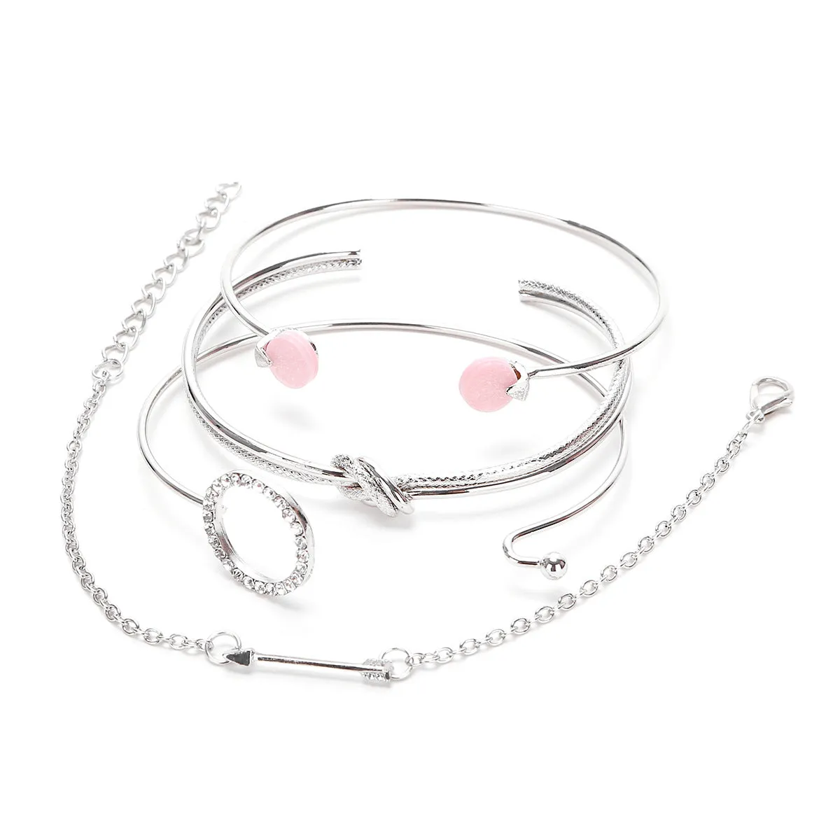 Fashion Round Alloy Arrow Bracelet Four-piece Set