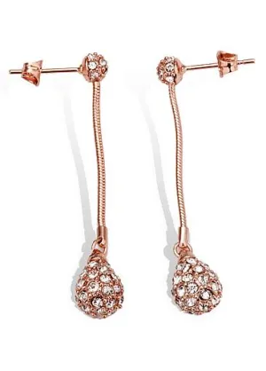 Fashion Trendy Karat Rose Gold Plated  Stud Earrings