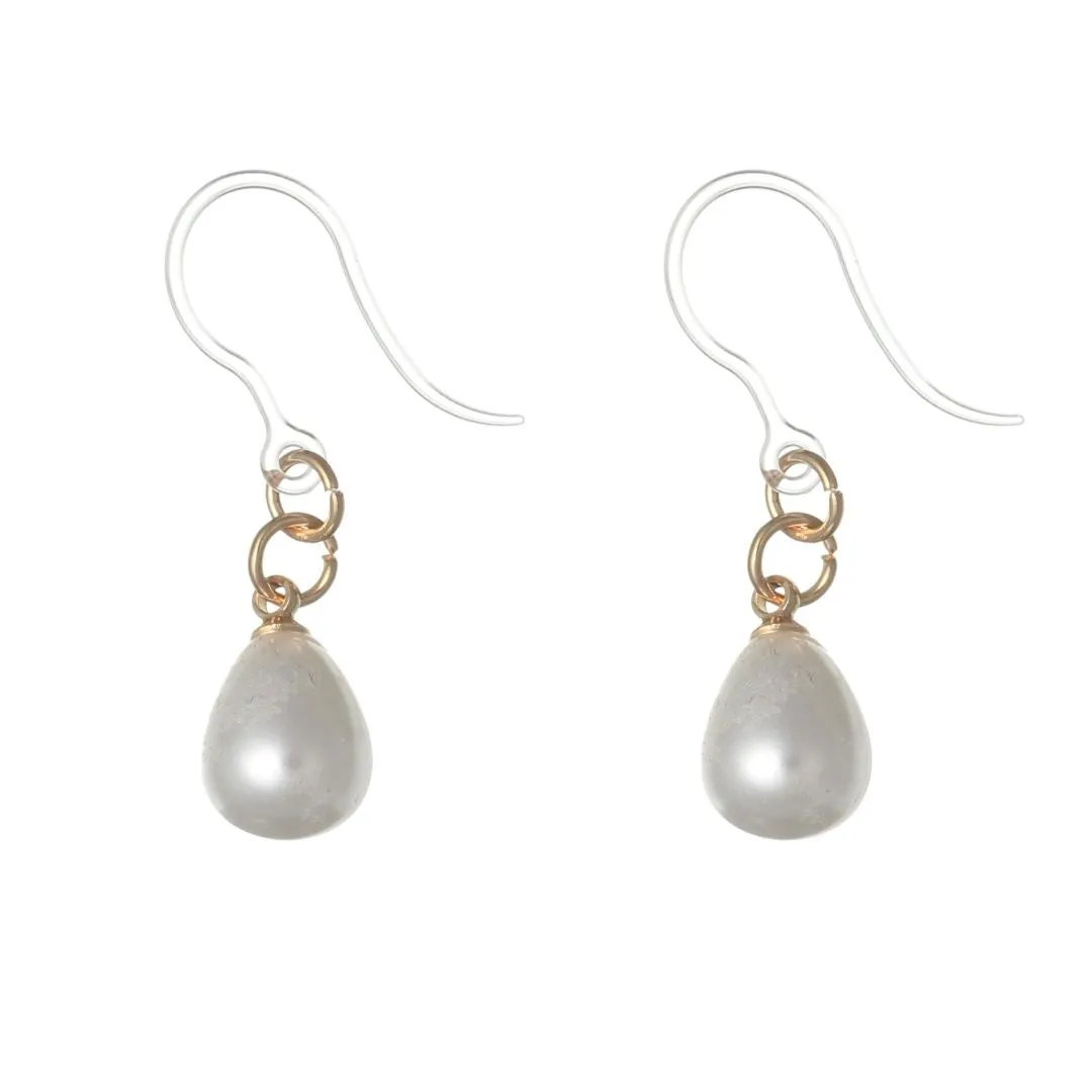 Faux Pearl Drop Dangles Hypoallergenic Earrings for Sensitive Ears Made with Plastic Posts