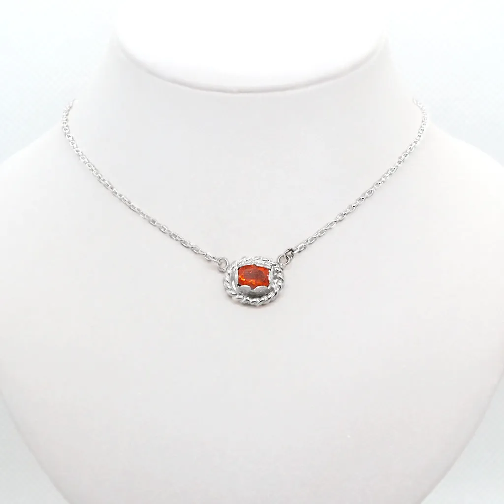 Fire Opal Necklace