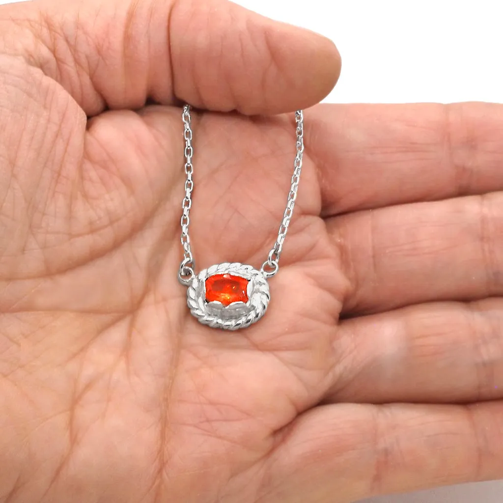 Fire Opal Necklace