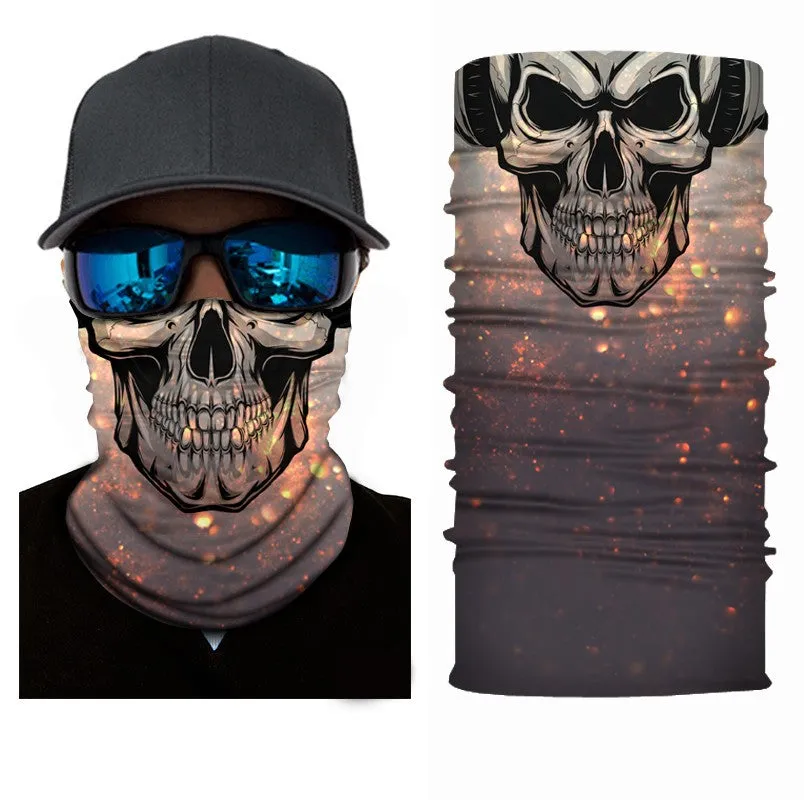 Flame Skull Style Mask Motorcycle Biker Scarf Face Neck Bandana Ski Paintball Snood