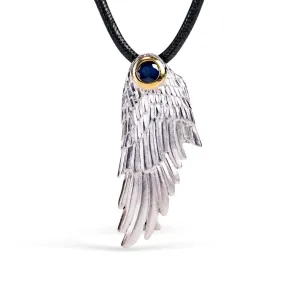 Fligelli Blue Sapphire Pendant (White Rhodium)