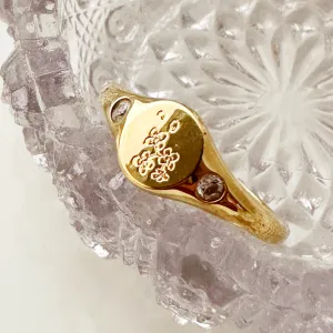 Flora Signet Ring