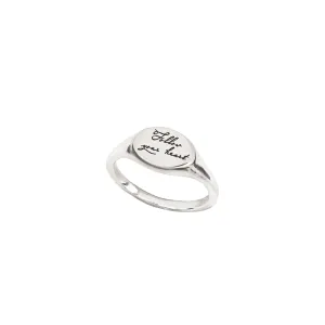 Follow Your Heart Sideways Oval Signet Ring