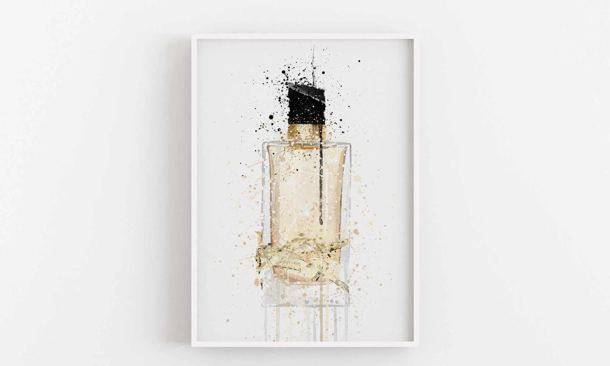 Fragrance Bottle Wall Art Print 'Platinum Gold'