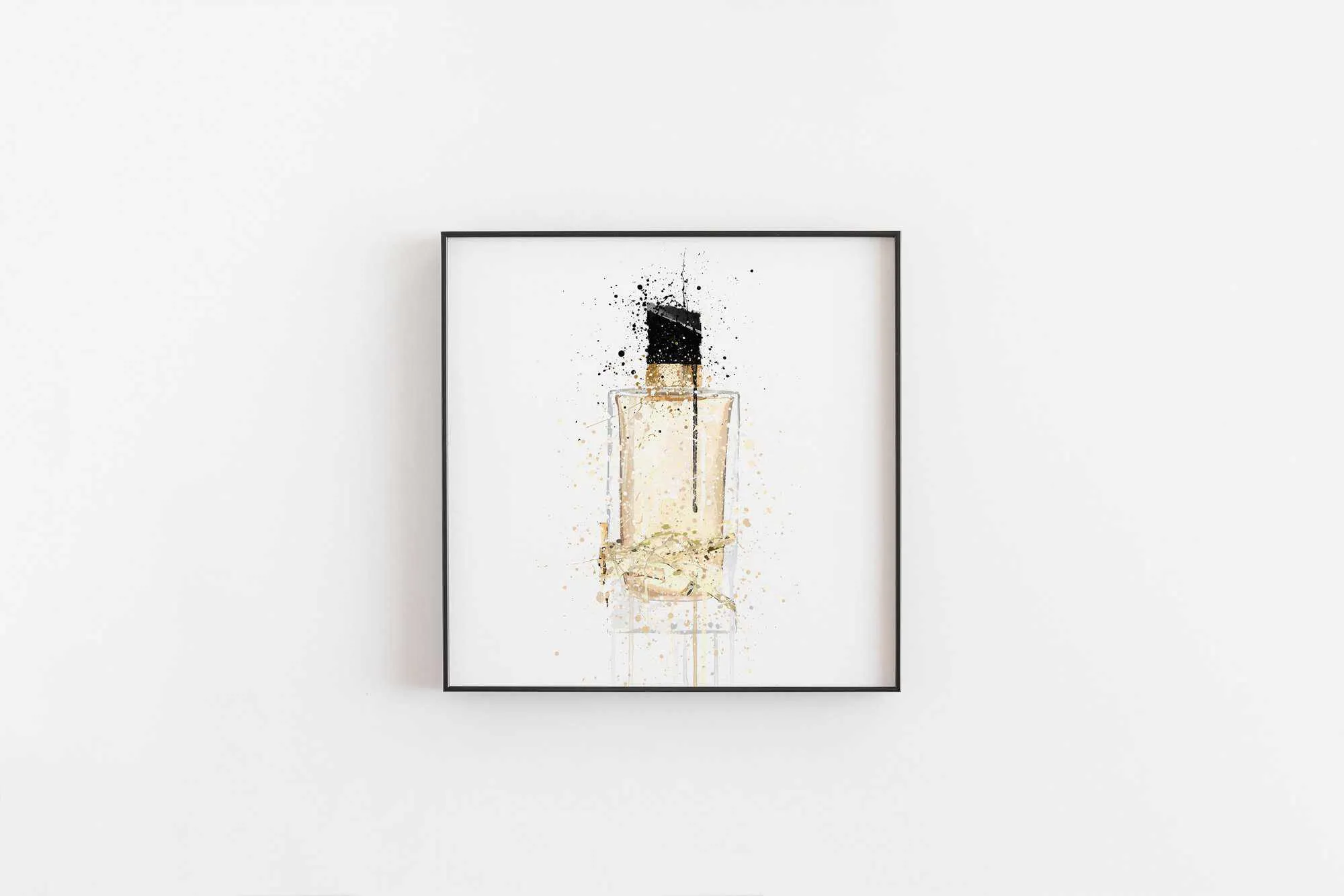 Fragrance Bottle Wall Art Print 'Platinum Gold'