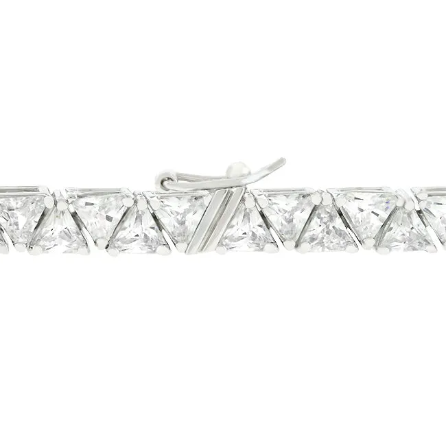 Freya Trillion Cut Tennis Bracelet - 7in | 28ct