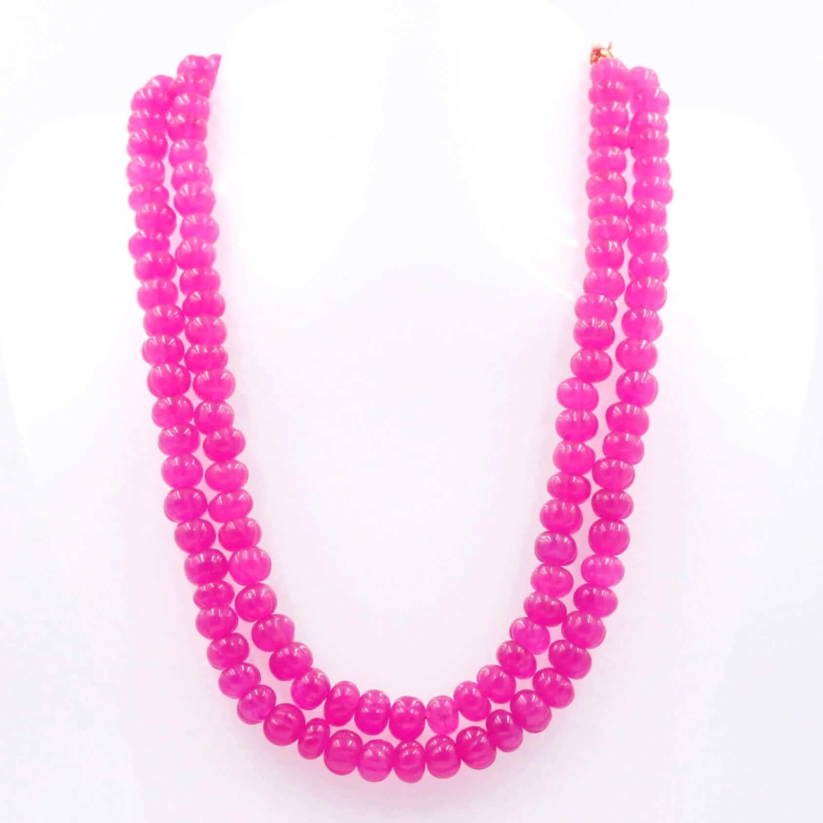 Fuchsia Pumpkin Necklace Quartz Necklace Fuchsia Pink Quartz Necklace Gemstone Necklace Beaded Necklace Pink Pumpkin Necklace SKU 6142884