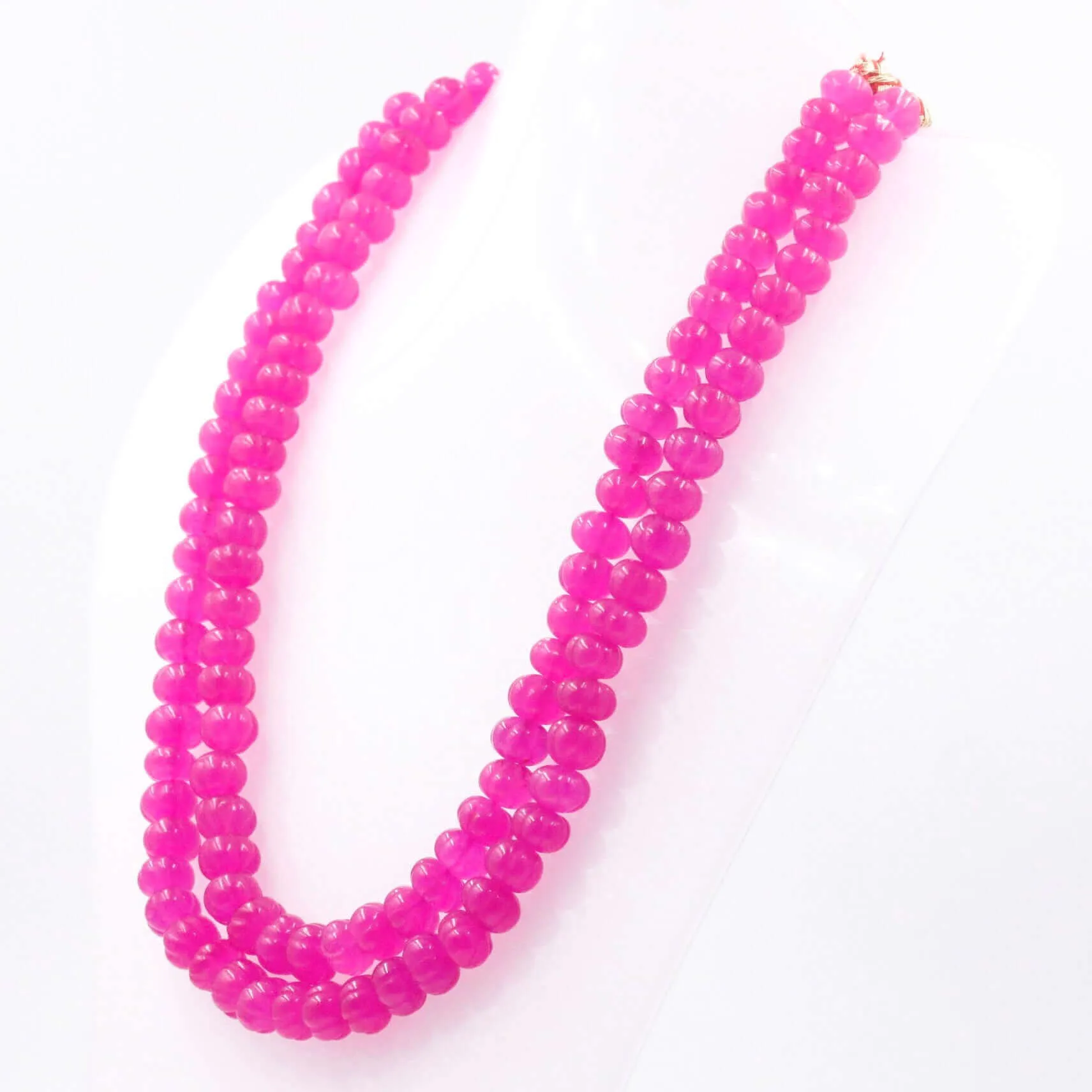 Fuchsia Pumpkin Necklace Quartz Necklace Fuchsia Pink Quartz Necklace Gemstone Necklace Beaded Necklace Pink Pumpkin Necklace SKU 6142884