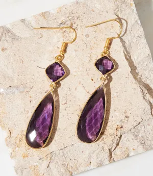 Gemstone Drop Earrings