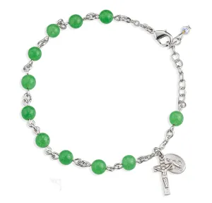 Genuine Aventurine Round Rosary Bracelet - BR7600AV