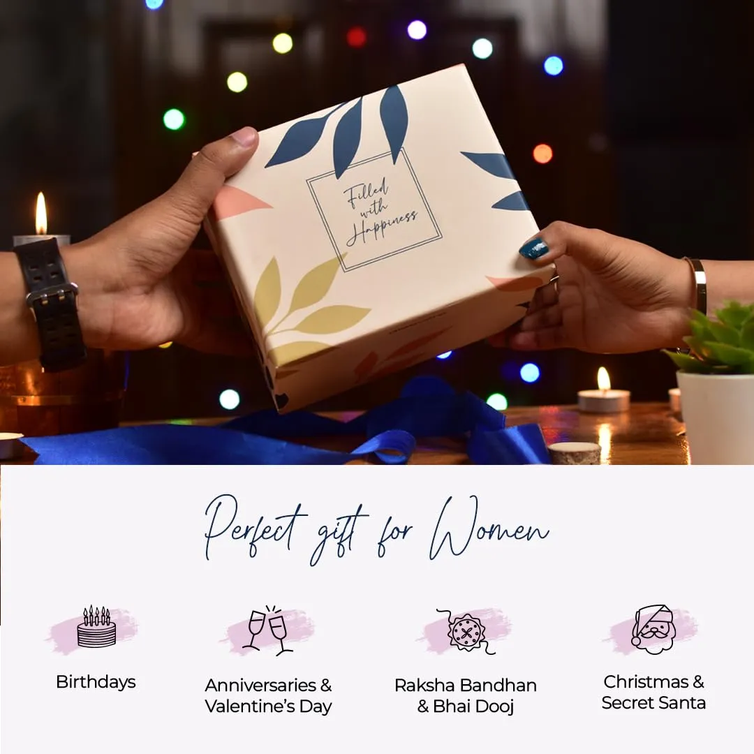 Gleevers Gift Set for Women|Gift Box of 2 with Amber Lavender Candle250g & Butterfly Necklace & Earring|Birthday Gift,Anniversary Gift,Valentine Gift,Secret Santa Gifts