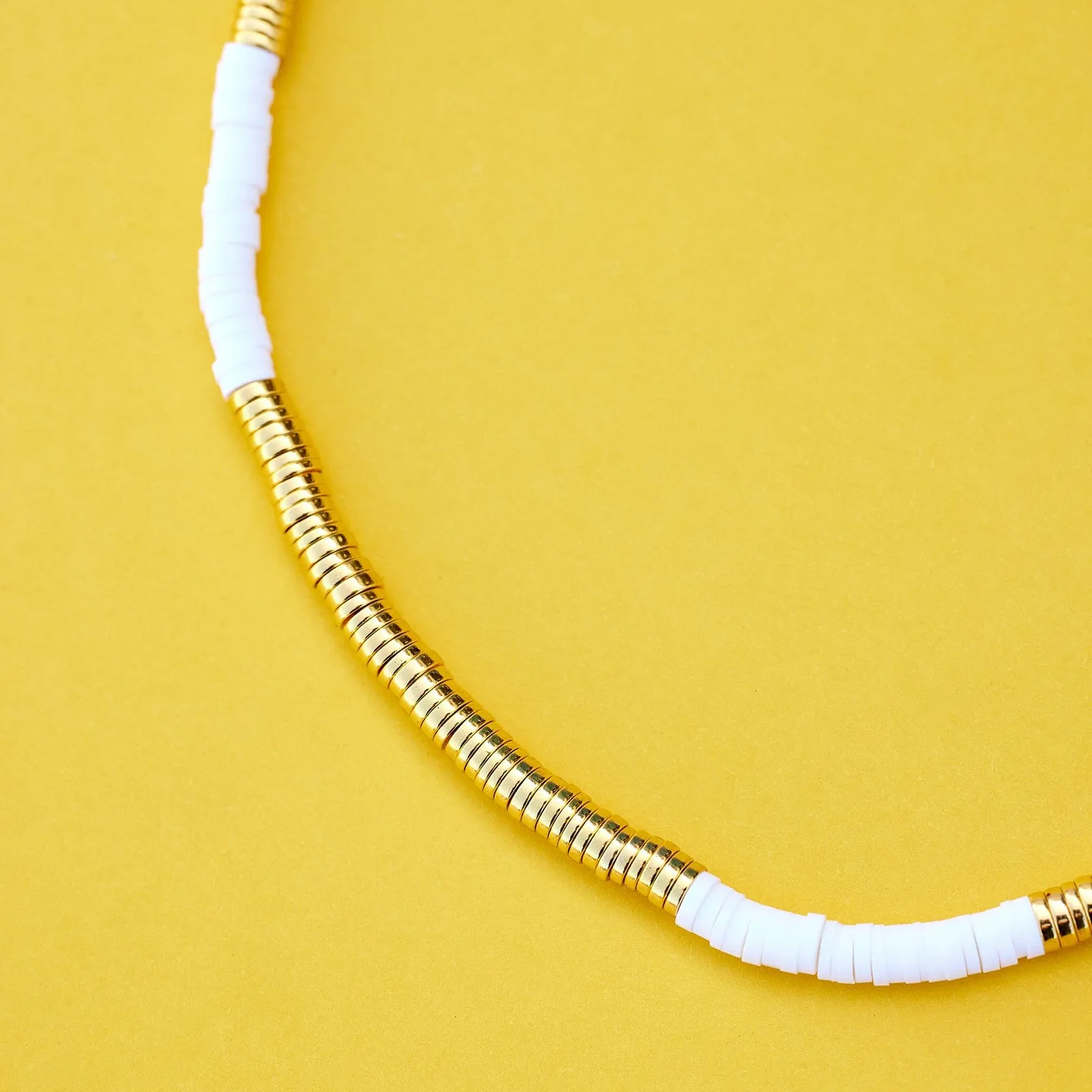 Gold & White Pisa Choker