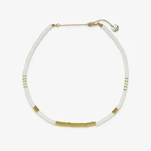 Gold & White Pisa Choker