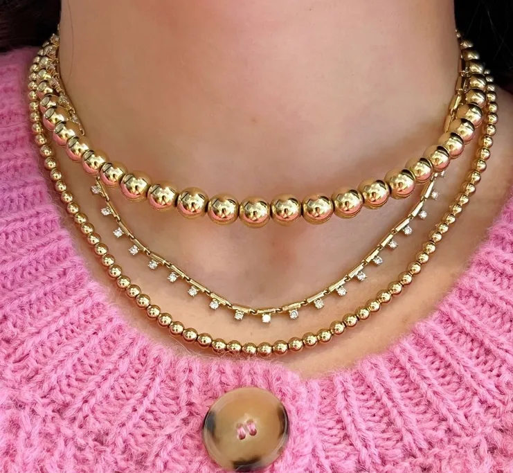 Gold Beaded Choker