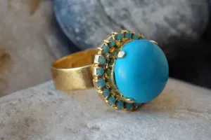 Gold Turquoise Ring