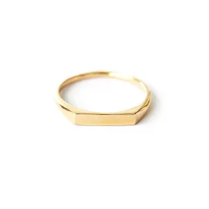 Gold Vermeil Fuso Signet Ring