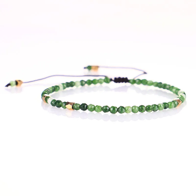 Hand Woven Stone Bead Bracelet