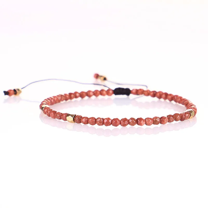 Hand Woven Stone Bead Bracelet