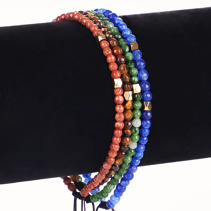 Hand Woven Stone Bead Bracelet