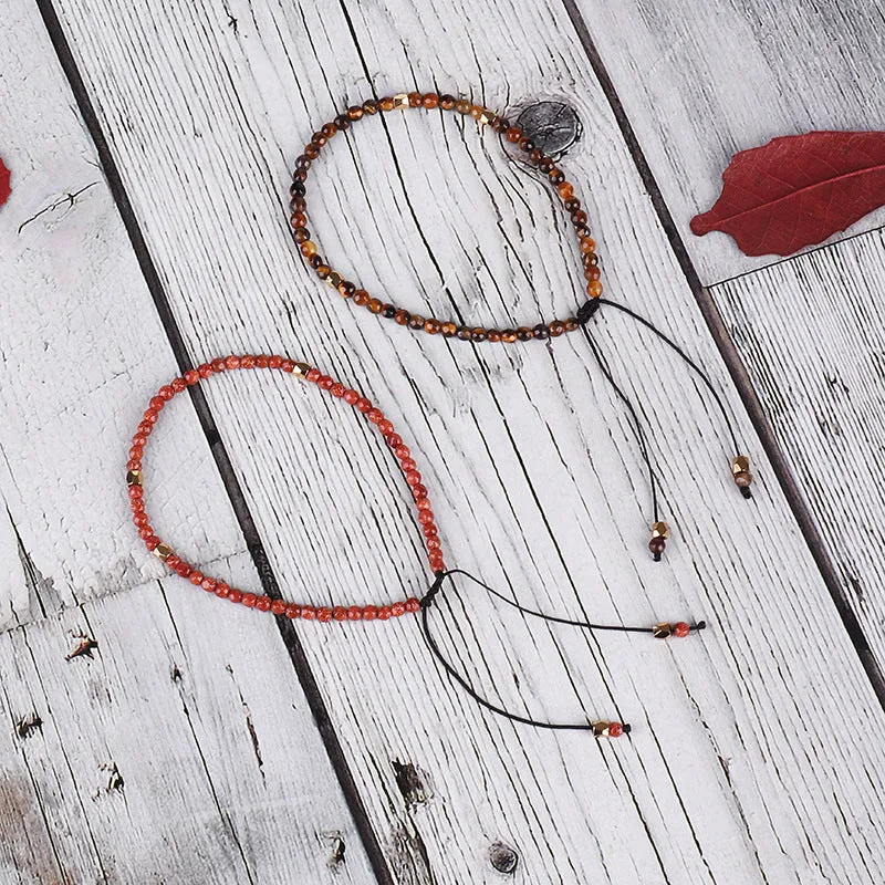 Hand Woven Stone Bead Bracelet