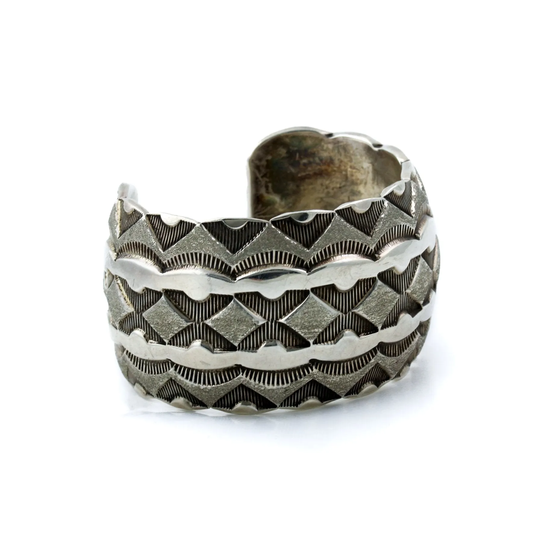 Heavy Stamped Navajo Cuff