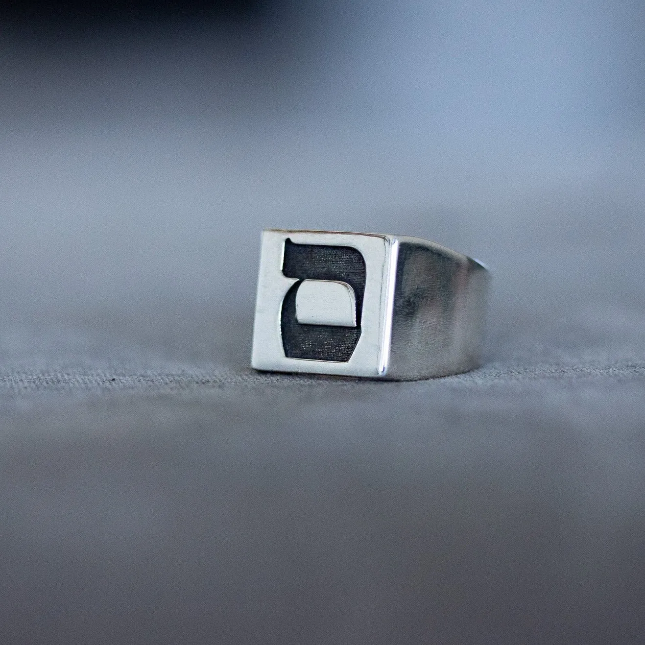 Hebrew Letter SAMEKH Signet Ring טבעת חותם האות סמ"ך