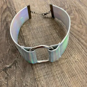 Holographic Opal Ring Choker