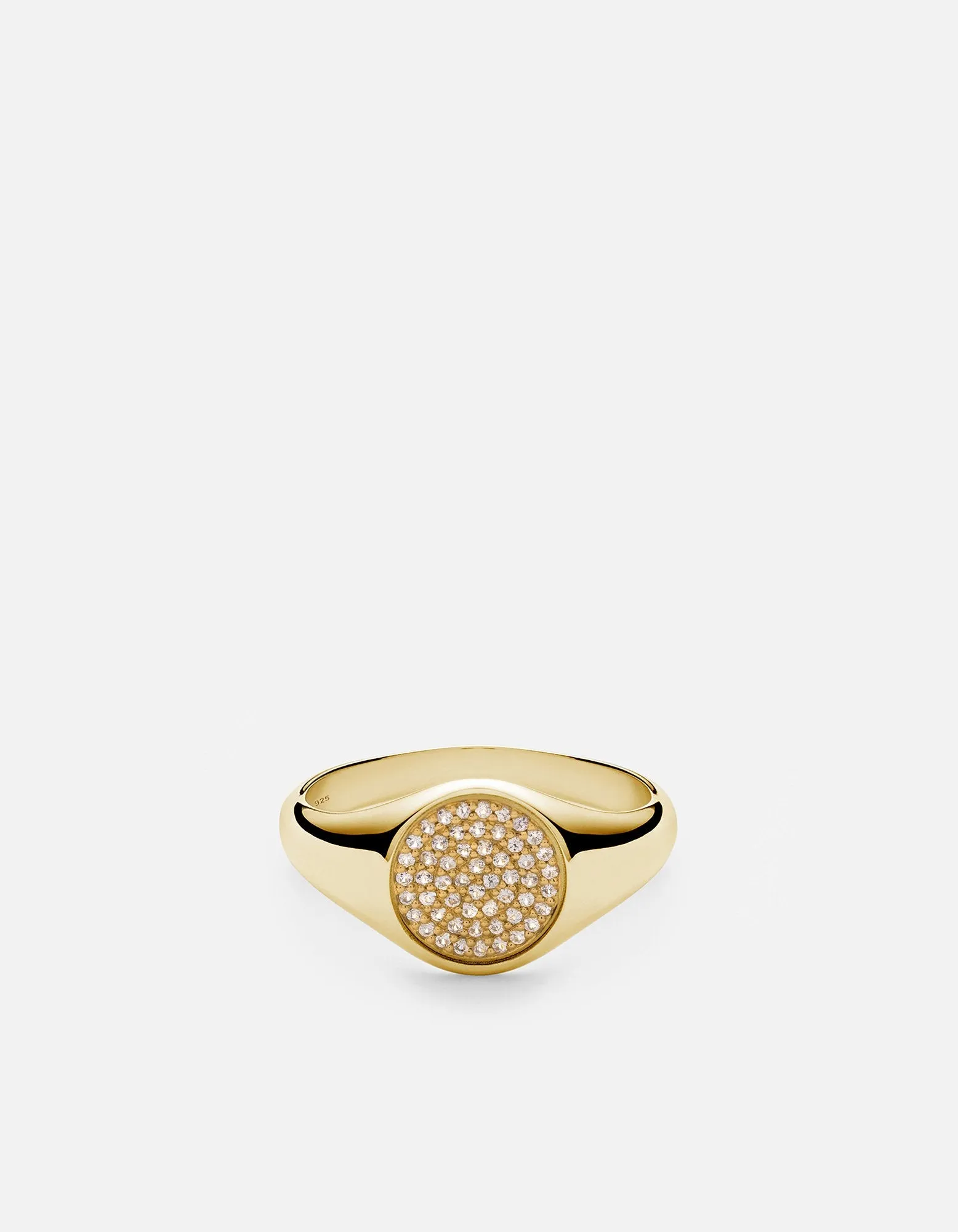 Horizon Signet Ring, Gold Vermeil/Sapphire