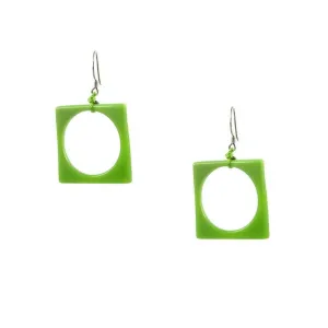 Hoyo Glass Earrings - Lime Green