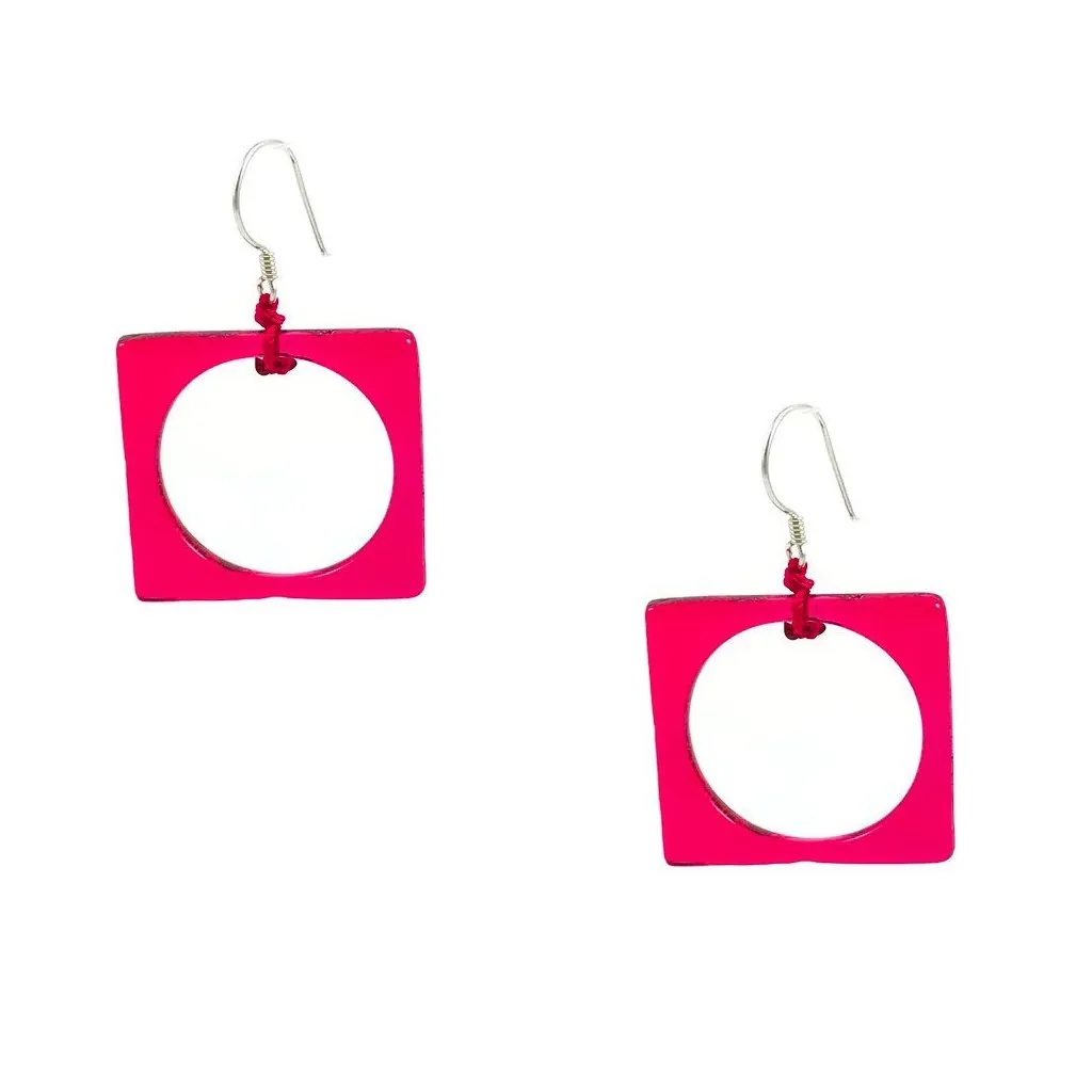 Hoyo Glass Earrings - Red