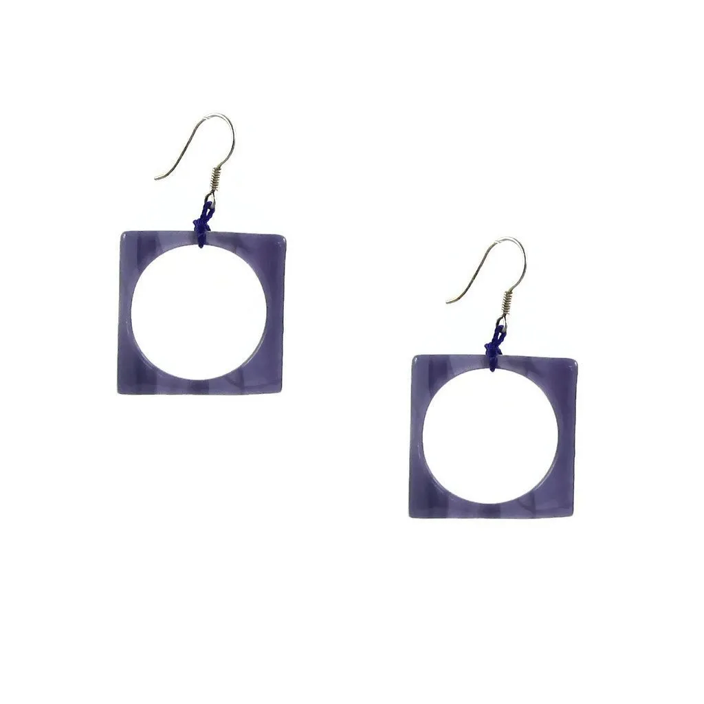 Hoyo Glass Earrings - White