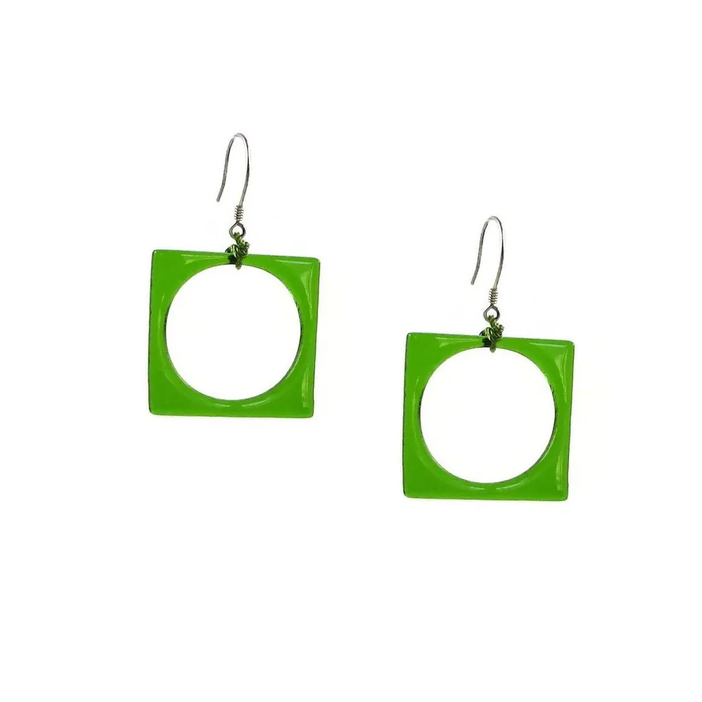 Hoyo Glass Earrings - White