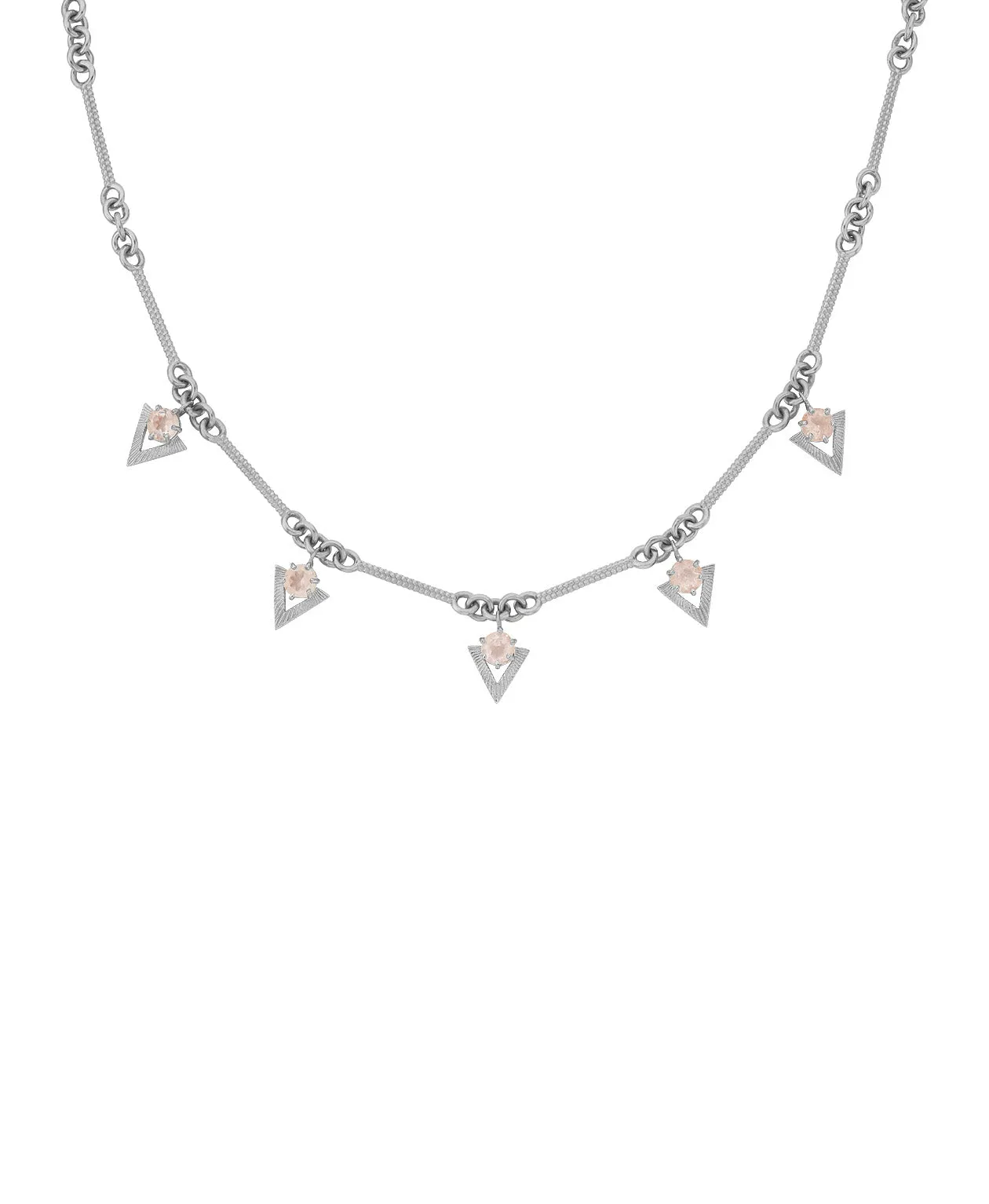 Hyacinth Necklace with Rose Quartz | Sterling Silver