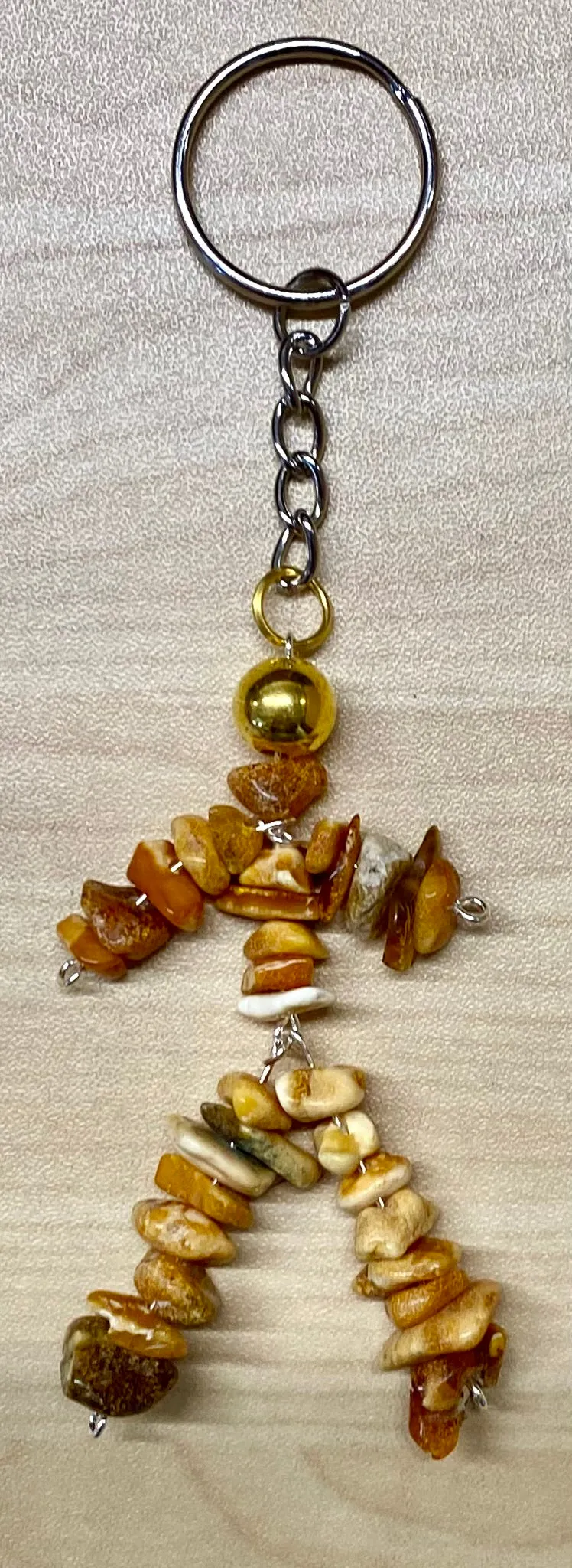 Key chain of natural amber stones (2215)