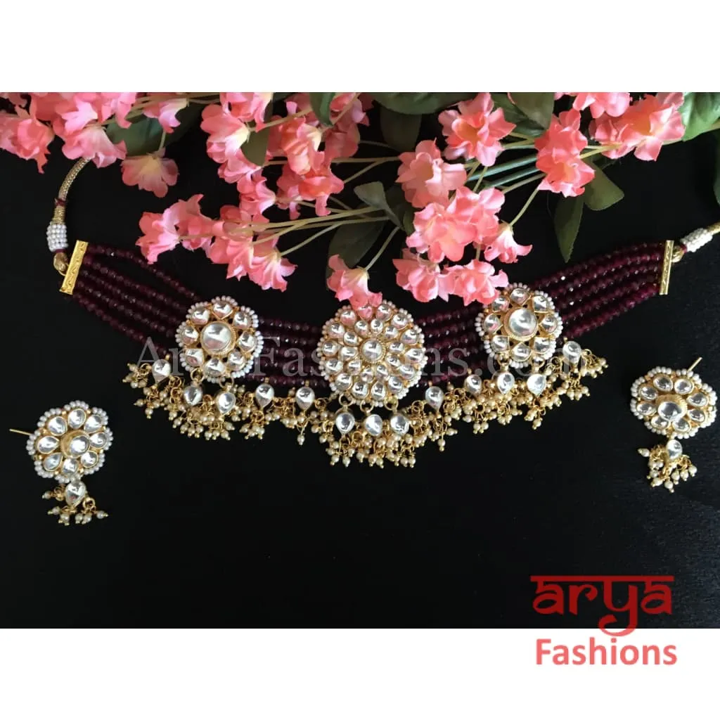 Kundan Choker with Ruby beads